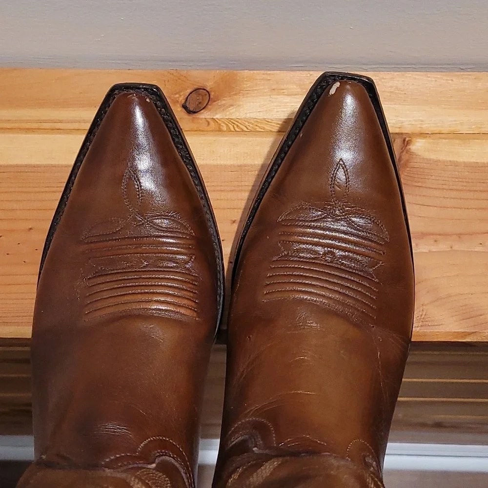 Women's Resistol Brown leather cowboy boots size 9 - Picture 10 of 15